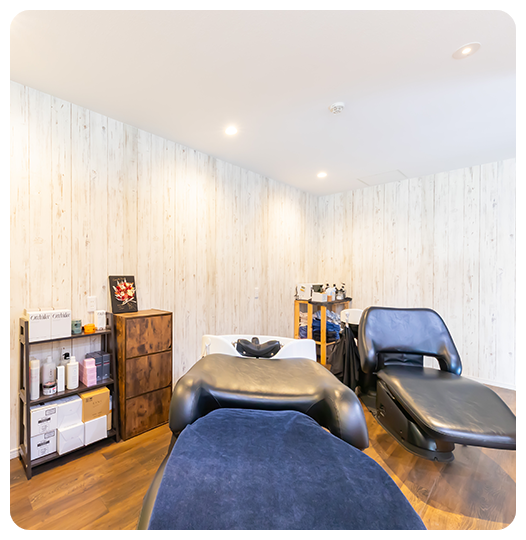 フルフラットのシャンプー台