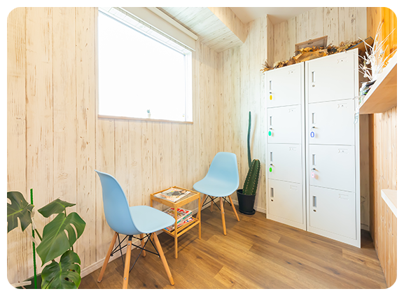 ハワイアンテイストの内装